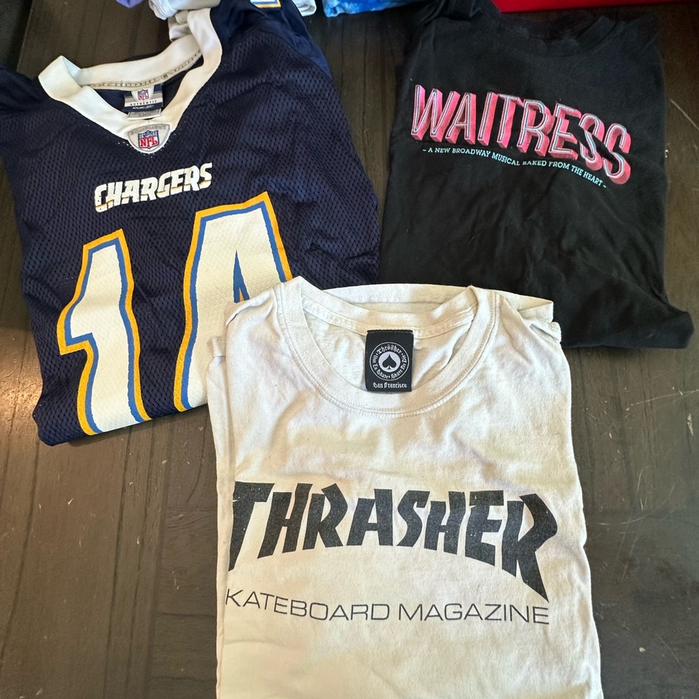 Thrasher White Skateboard Magazine Jersey